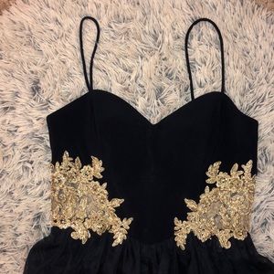 Gold Mesh Dress